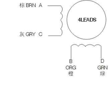 39mm 两相混合式步进电机接线图 39mm 两相混合式步进电机接线图