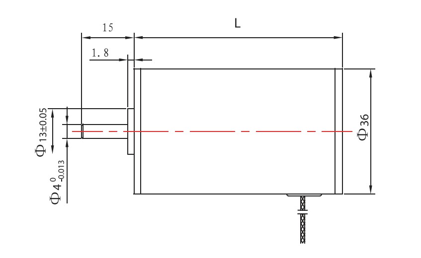 36mm ֱˢγߴͼ